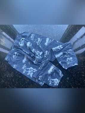Monrow Hawaiian elastic waist sweat pants Blue Steel
